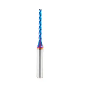 Amana Tool 46292-K CNC Spektra Extreme Tool Life Coated Spiral 2D/3D Carving 0.10 Deg Tapered Angle Flat Bottom x 1/8 D x 1-3/32 CH x 1/4 SHK x 2-1/2 Inch Long x 4 Flute SC Up-Cut Router Bit