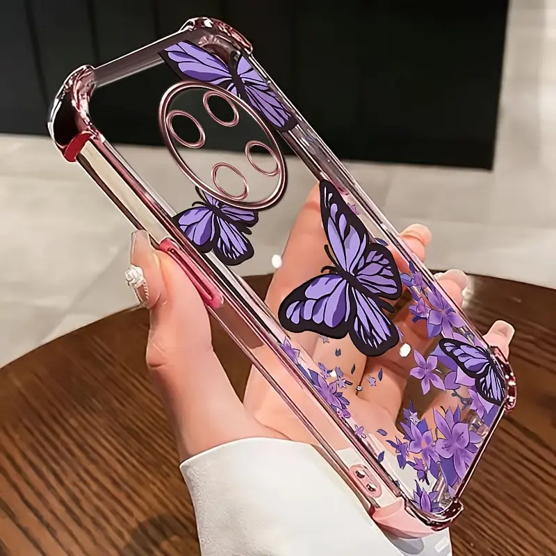Electroplated Four-Corner Protection for Honor Magic 7 Lite, Bright Edge, Transparent, Shockproof Phone Protector Cover