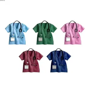 Cute Nurse Scrubs Keychain - Mini Doctor Uniform Keyring with Stethoscope, Ideal Gift for Healthcare Workers & Nursing Students