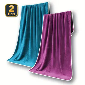 2 Ultra Hemp Lace Outdoor Blankets, 100X200Cm, Super Soft Microfiber, Super Absorbent, Suitable for Bathroom, Gym, Hotel, Home, Outdoor Sports, Outdoor Blanket | Gym Towel | Bright Bath Towel | Durable Towel.