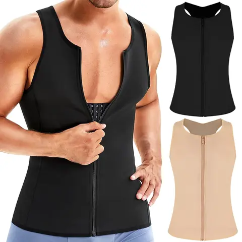 Men's Compression Sports Singlet - Moisture-Wicking, Breathable, Midsection-Controlling Body Shaper Underwear for Athletes' Workout Activities Shapewear Activewear Fitness Tank Top Athletic Menswear Shirt Vest