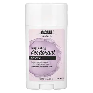 NOW Foods Solutions, Long-Lasting Deodorant, Lavender, 2.2 oz (62 g)