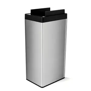 8 Gallon Self-Sealing Stainless Steel Trash Can –  Touchless Motion Sensor Smart Garbage Can,  Auto Open Close Odor Sealed Bin touch free