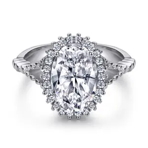 【#ZA258】(Eloise)4.5CT Lab Made Gemstone Fashion jewelry Ring