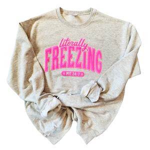Orca ~ "LITERALLY FREEZING" Puff Super Soft Unisex Sweatshirts ~ Pullover  Womenswear