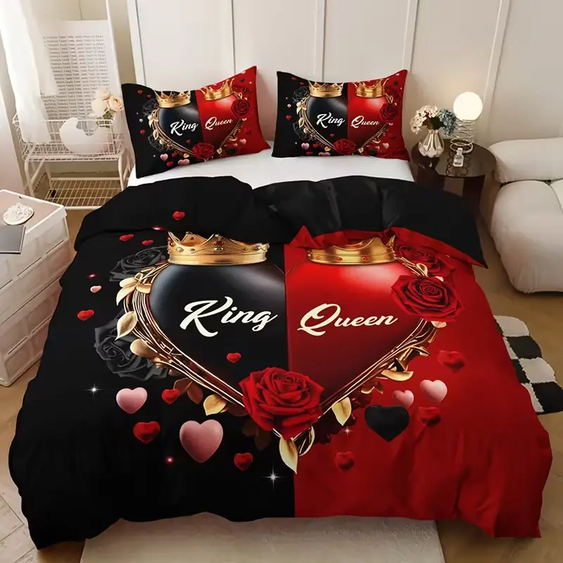 3-Piece Large, Includes 1 Comforter, Perfect for Bedroom Decor, High-Quality Bed Linen Essentials, Easy Care, Soft Bedding Set, Bed Sets