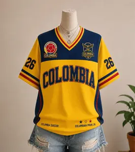 2026 Custom Colombia Jersey, Personalized Soccer Jersey, Colombia Soccer Jersey, Retro Team Shirt, Custom Name Number Jersey, Football Fan, The Big Tournament 2026 Inspired