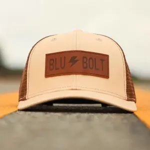 Blu-Bolt Limited Leather Series Hat – Light Brown | Premium Workwear Cap