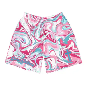 Pink Teal Marble Cross Culture Shorts
