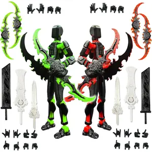 T13 New Action Figure Set (Assembly Completed), 3D Printed Multi-Jointed Movable Titan 13 Dummy Lucky 13 Mobile Robot, Nova 13 Action Figures Desktop Decorations for Game Lovers Toy