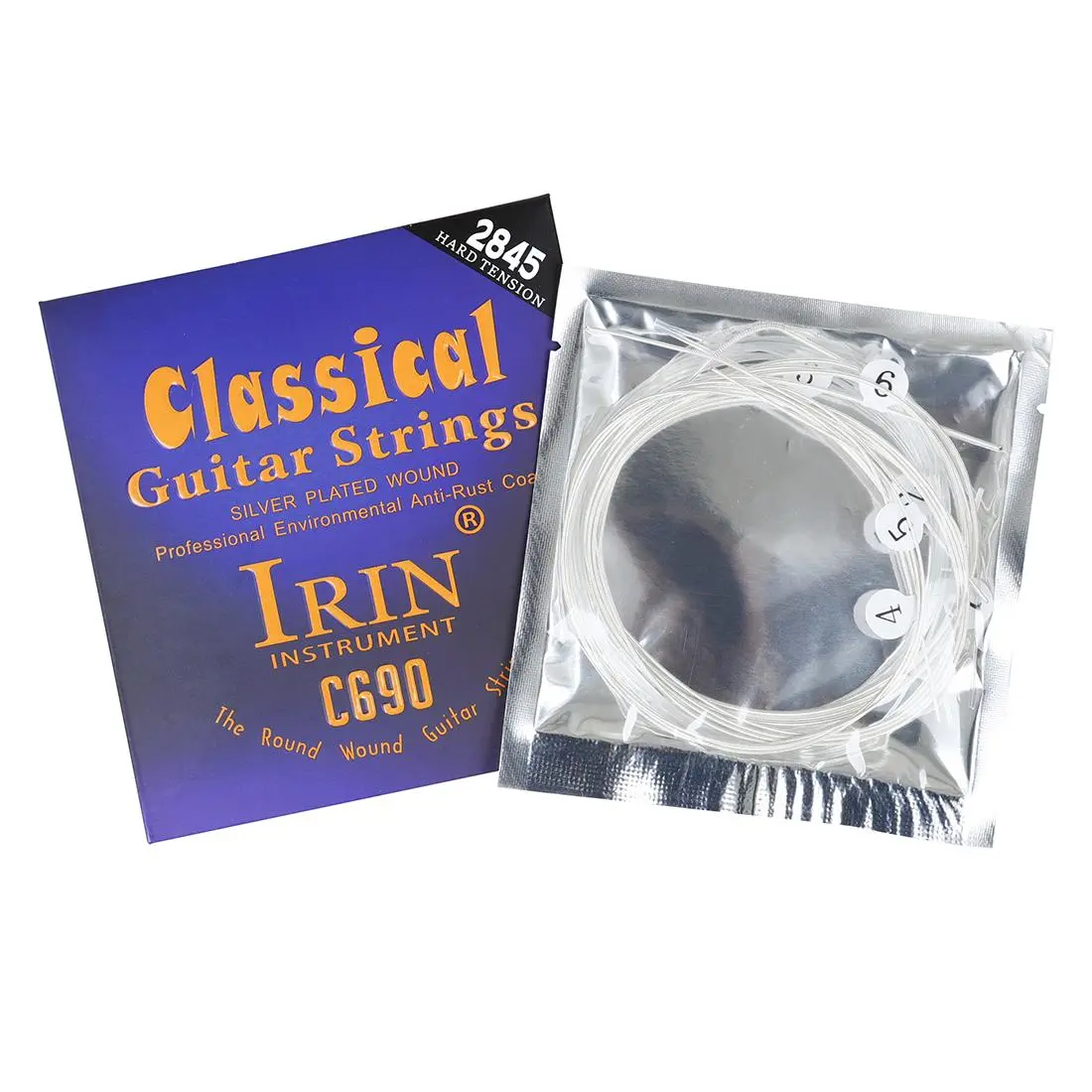 Classical Guitar String, 6 Counts/set Nylon Guitar Strings with Silver Coated Winding, Guitar Accessories for Classical Guitar, Music Accessories