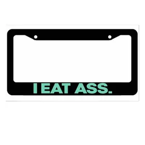 I eat ass License Plate Frame Lowered jdm funny low slow Prank Mint, Car Accessories