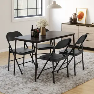 -Pack Folding Chairs, Heavy Duty Metal Frame Foldable Chair, 350 lbs Weight Capacity, Portable & Stackable, for Office Wedding Party