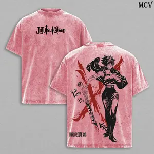 Albedo Overlord Anime Double Printed Vintage Washed Tee Unisex Oversize Anime Manga Washed Heavyweight Cotton T-shirt, Albedo Overlord T-Shirt