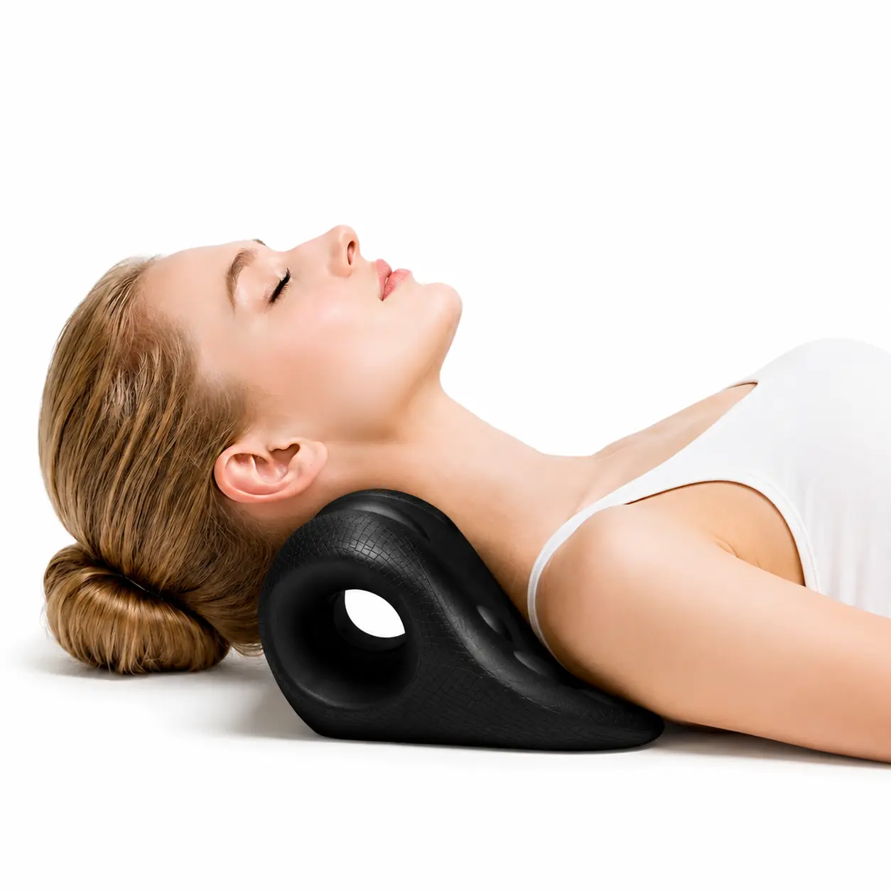 Ergonomic Neck Shoulder Relaxer Cervical Neck Stretcher for Cervical Spine Alignment, TMJ Relief, Nerd Neck Correction, Tension Headache Support, Neck Curvature Assist, Pinched Nerve Soothing,Thoughtful Wellness Gift for Office Workers & Gamers