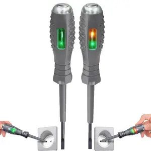 2PCS 2-in-1 High Torque Strong Magnetic Flathead Screwdriver Electricity Detector,Non Contact Voltage Detector,Voltage Tester Pen,Electric Tester Pen,Voltage Tester Screwdriver