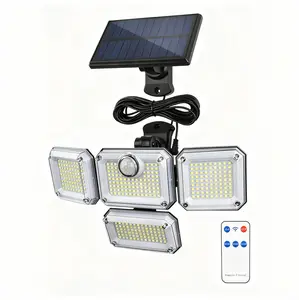 Solar Outdoor Lights with Motion Sensor, 333 LEDs Wide Angle Solar Lights,3 Modes Solar Lights 270°,Daylight White Remote Control ，Waterproof Wall Light for Garage, Yard,2026NEW