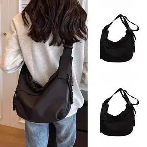 2026 Women's Oxford Cloth Dumpling Bag, Casual Sporty Shoulder Bag, Large Capacity Crescent Underarm Bag for Travel