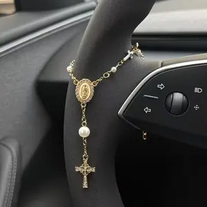 1pc Steering Wheel Bead Ornament | Bead Car Pendant Accessory | Car Decoration | Car Pendant | Unique Keychain, Stylish Car Pendant Decoration, Car Hanging Decoration