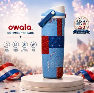 Owala Common Threads 30oz FreeSip Sway Water Bottle USA 250th Anniversary Edition Leak Proof Insulated Travel Tumbler