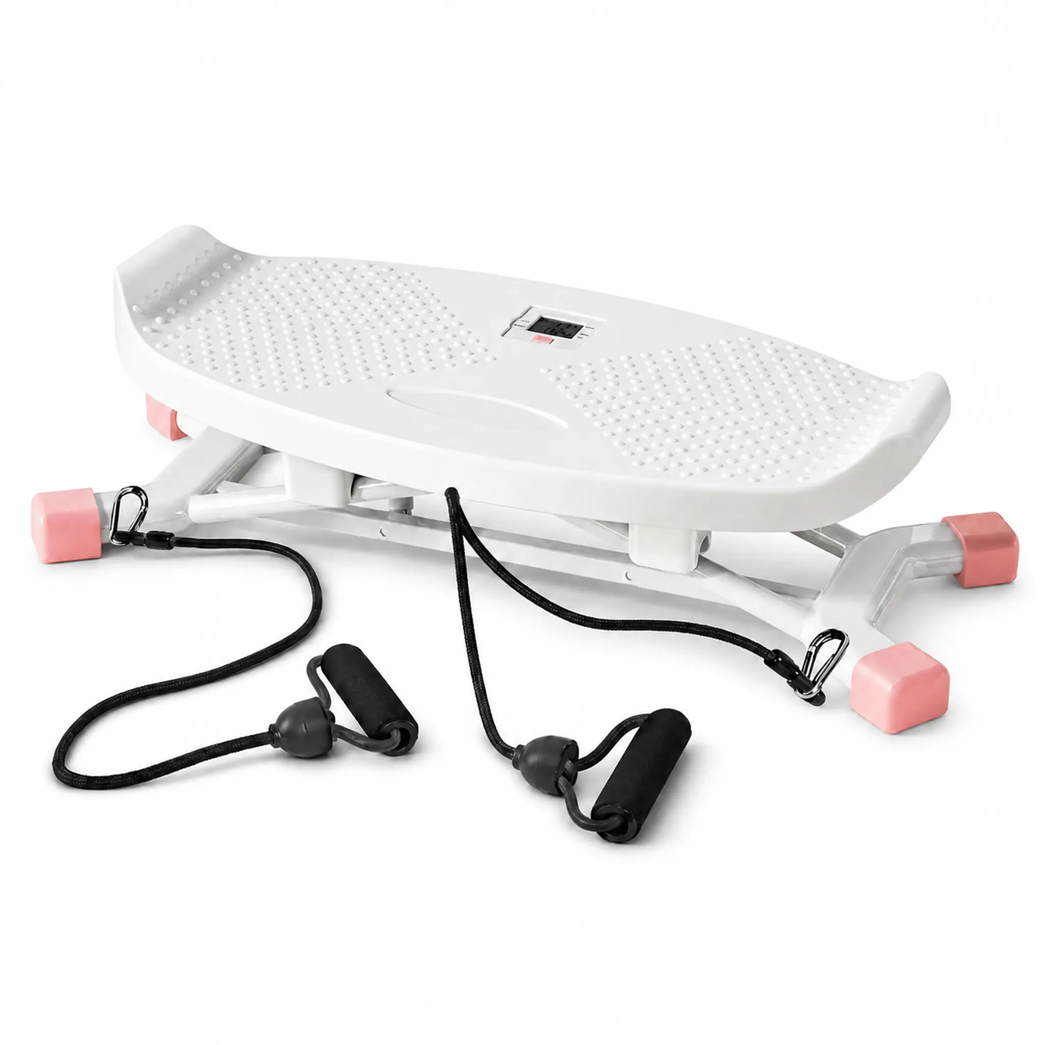 Indoor Ski Trainer Board - Non-Slip Platform with Digital Display, Pull Resistance Bands, Portable Full-Body Home Fitness Exercise Equipment for Daily Training