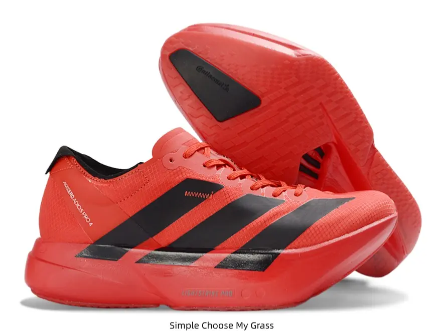 21Brand New in Box Low-Top Racing Running Shoes Red & Black Colorway Mesh Fabric + Rubber Upper Lightweight Cushioned Midsole Professional Marathon Training Unisex Sneakers