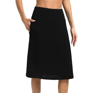 Womens Skorts Modest Knee Length Skirts Athletic Midi Active Running Skirt