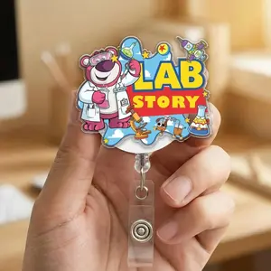 Lab Week 2026 Badge Reel, MLT Phlebotomist Retractable ID Holder, Science Medical Tech Gift KI3