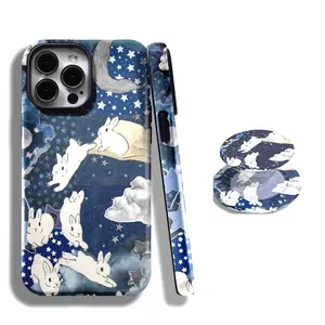 Bunny Collage Phone Case Fluffy Rabbit Art with iPhone 17, 16, 15, 14, 13, 12, 11, Pro Max and Samsung Galaxy S25, S24, S23, S22, S21
