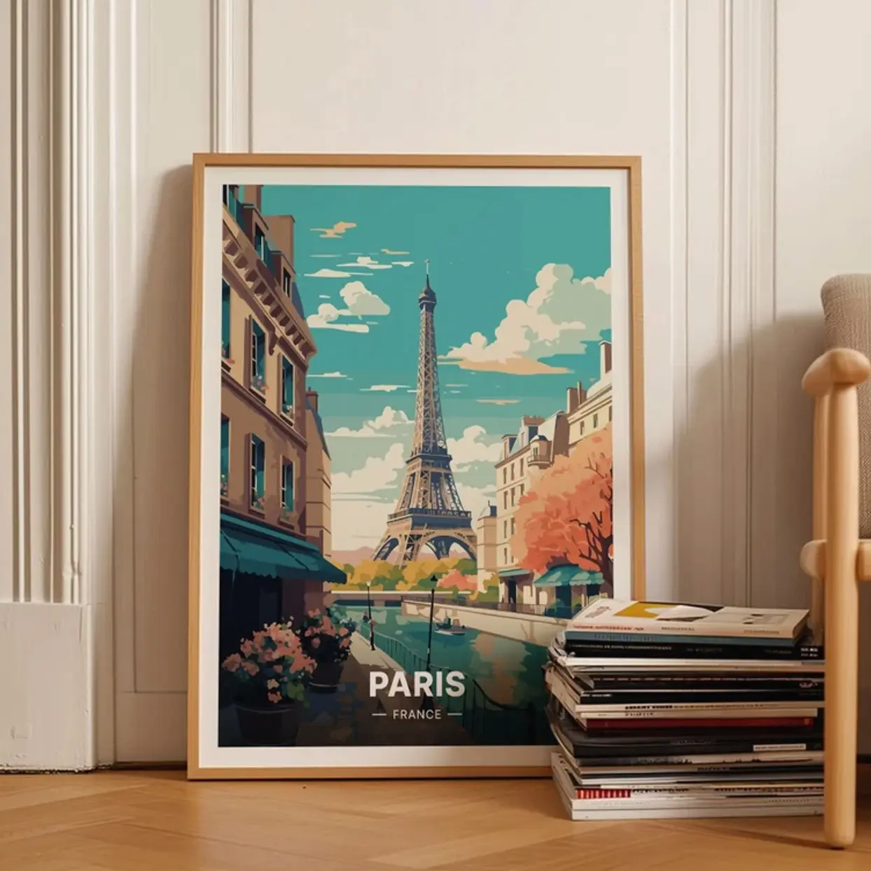 Paris Travel Poster, France Wall Art, Home Decor for Art Enthusiasts, Parisian Gift Idea, Elegant Travel Decor