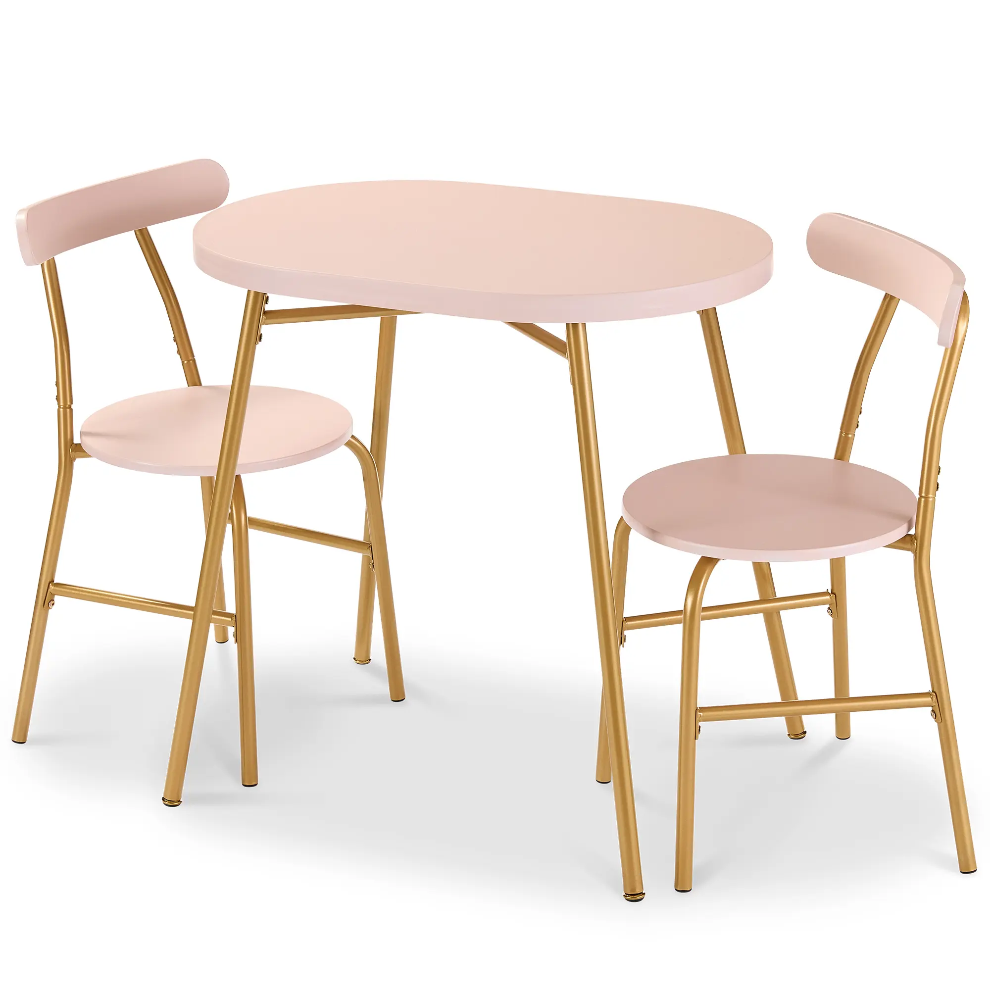 Best Choice Products 3-Piece Oval Dining Table Set, Modern Small Kitchen Dinette w/ 2 Chairs