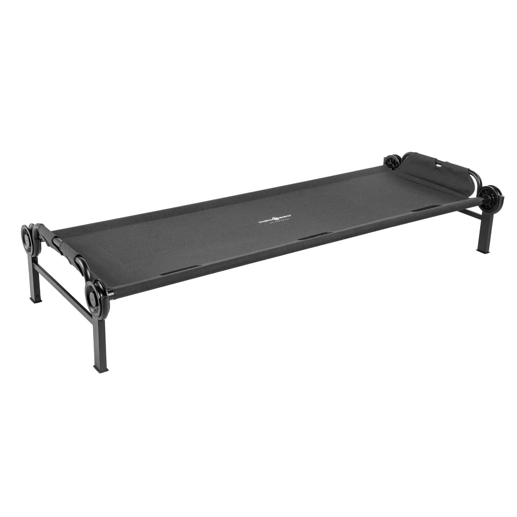 Disc-O-Bed Single Cot, Portable Sleep Solution for Tents & Cabins, Black, Large Disc-O-Bed Single Cot, Portable Sleep Solution for Tents & Cabins, Black, Large