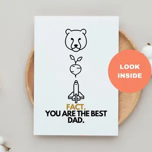 Funny Card for Dad / Funny Father's Day Card / Card for Dad