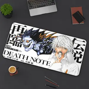 Death Note L & Ryuk Anime XXL Mouse Pad – Manga Style Gaming Desk Mat, Smooth Surface Non-Slip Mousepad for Anime Fans