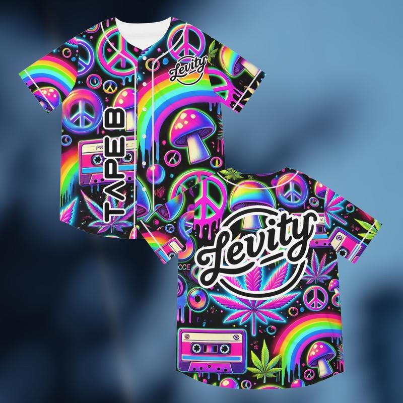Tape B x Levity Jersey (FUN VIBES) Edm Jersey Rave Jersey 2, Rave Hockey jersey, EDM Merch
