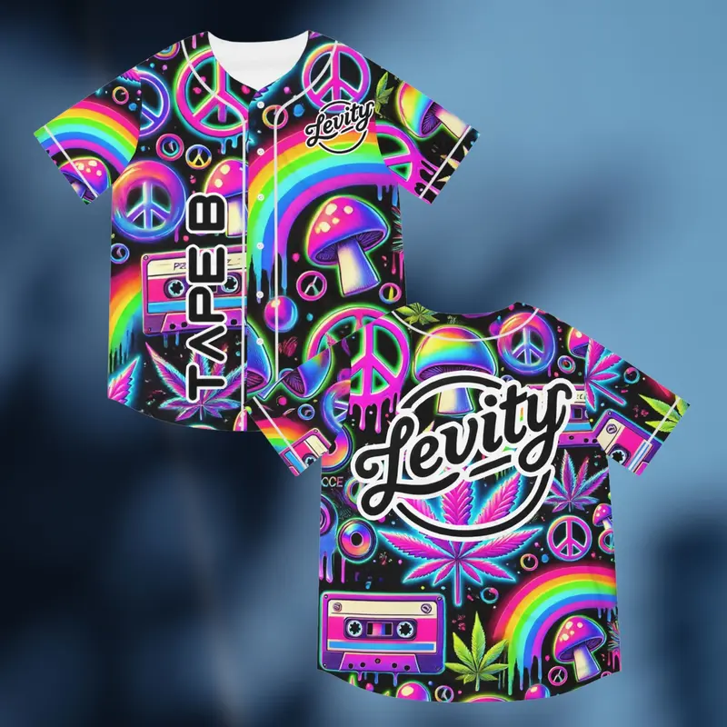 Tape B x Levity Jersey (FUN VIBES) Edm Jersey Rave Jersey 2, Rave Hockey jersey, EDM Merch