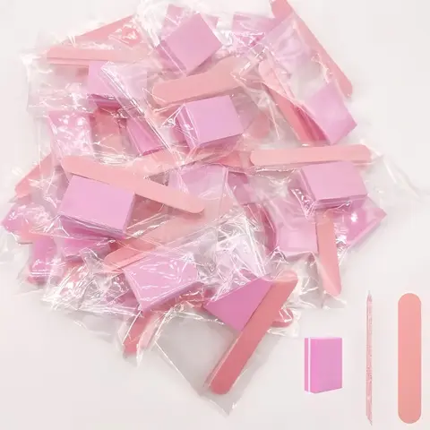 30pcs Pink Nail Art Kit Basic Nail Tools: Disposable Mini Nail File, Buffer Pad & Stick Set Diy Nails for DIY Jewelry Polishing and Manicure Nail Care Tool Nail Supplies