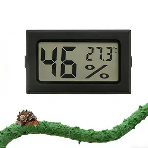 Hermit Crab Terrarium Kit with 50cm Green Climbing Vine & Digital Thermo Hygrometer for Reptile Habitat Monitoring and Decor