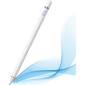 Digital Stylus Pen for Touchscreen, Stylus Pencil for  iPad mini/Pro/Air, , , Android and  Phone & Tablet, 1.5mm Fine Point Rechargeable Pens - White