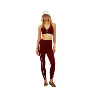 BEACH RIOT: Nella Legging - Maroon