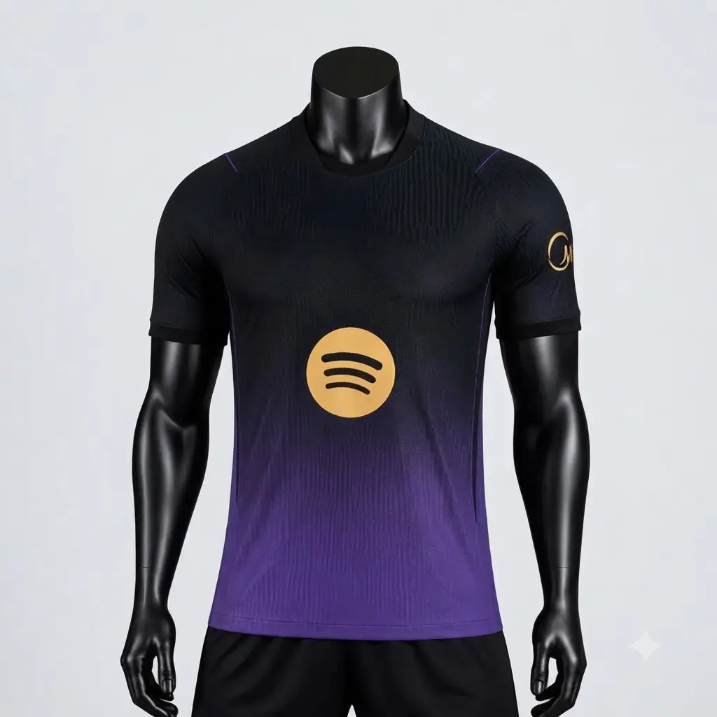 Personalized 26-27 Back/Purple - Away Soccer Jersey – Custom Name & Number – Quick-Drying, Breathable Sports Shirt – Gift for Soccer Fans – Men's & Women's Match-Day Sportswear (Full Logos)