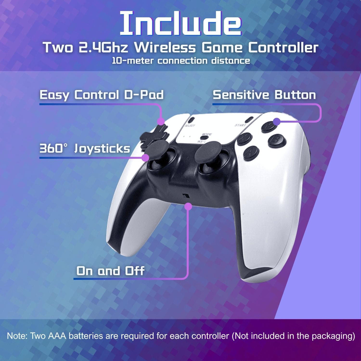 2026 Upgraded Retro Gaming Console, Retro Game Stick Pro With 20,000+ Retro Games, HDMI Output, Plug and Play, Including 23 Emulators & Two 2.4Ghz Wireless Controller, 64G TF Card, Gaming Console