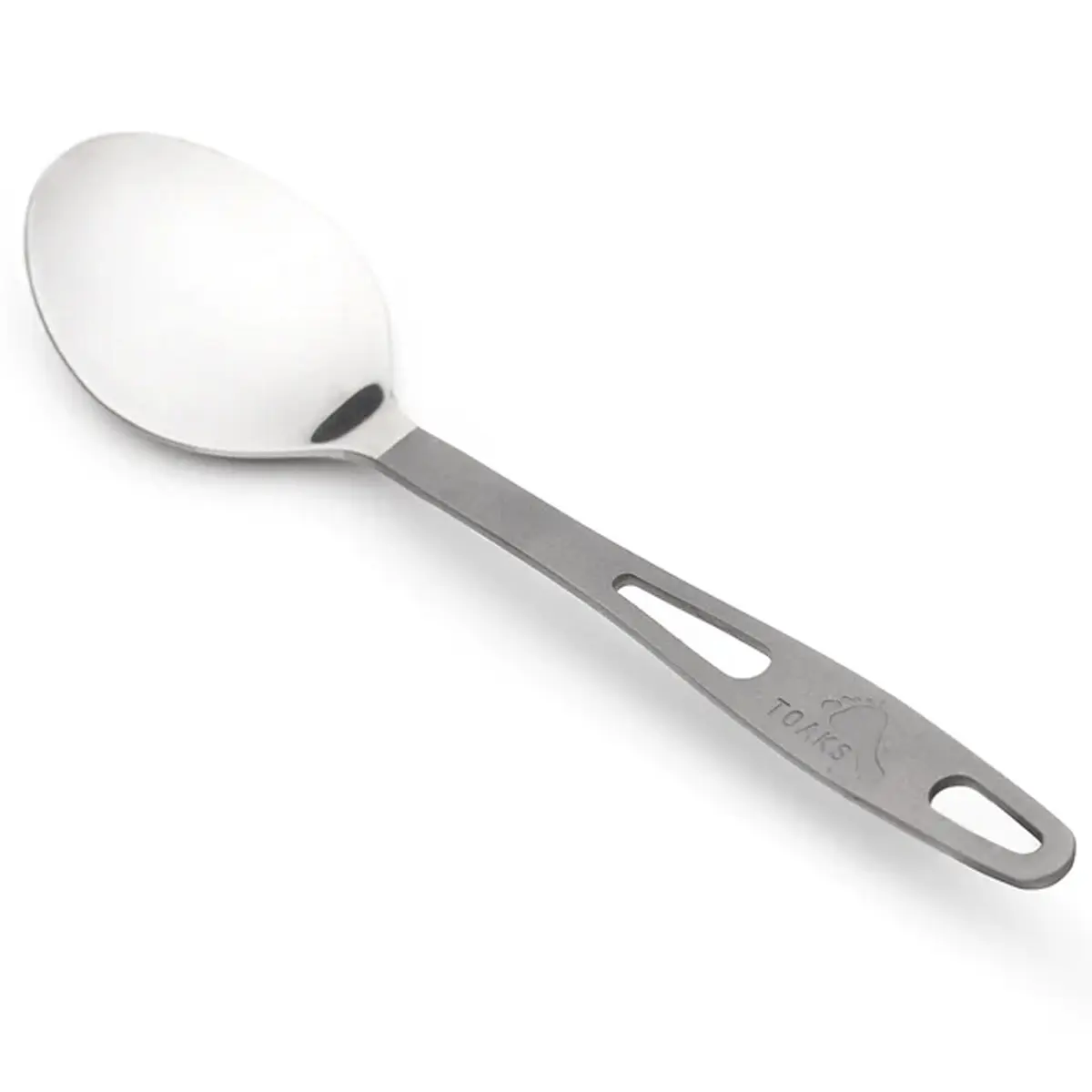 TOAKS Titanium Lightweight Spoon SLV-13 - Matte Finish, Polished, Sturdy, Corrosive Resistant, Camp Kitchen Utensil with Storage Pouch for Outdoor Camping, Comes With A Storage Pouch