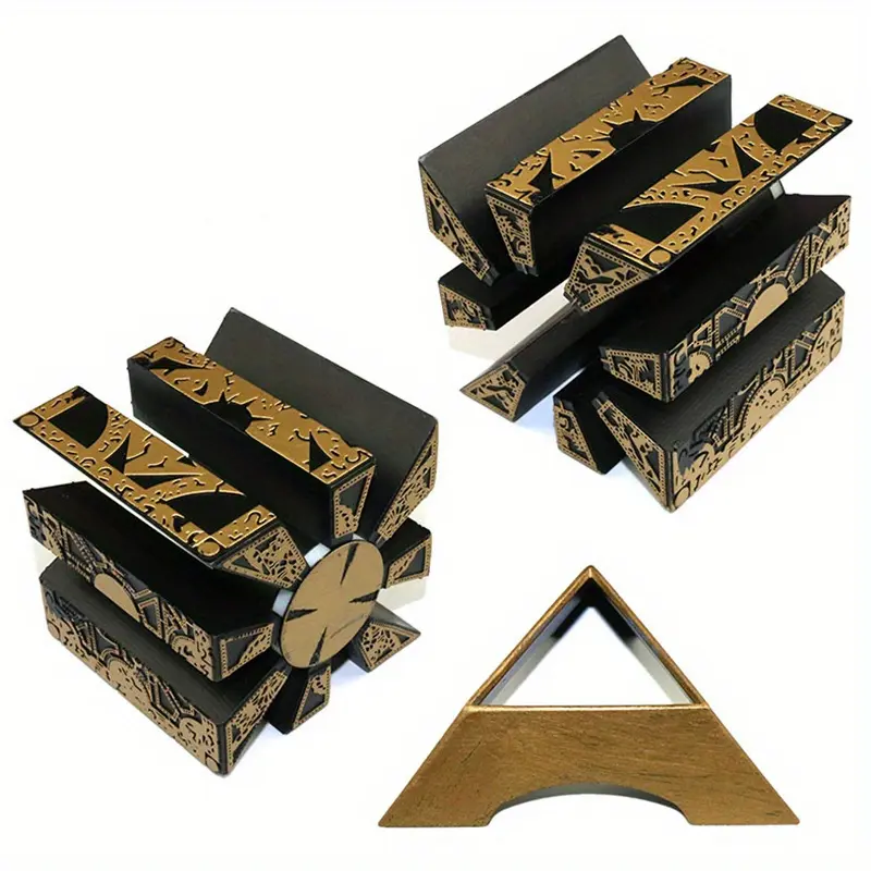 Working Lemarchand Lament Configuration Lock Puzzle Box from Hellraiser Decor Kid Birthday Party Gift puzzle box moveable Wooden Portable