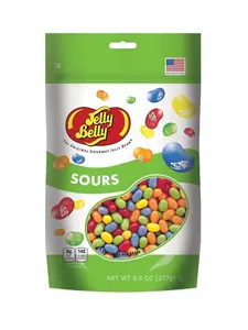 Jelly Belly 5 Sours Flavors Beans - 9.8 oz Resealable Stand Up Pouch