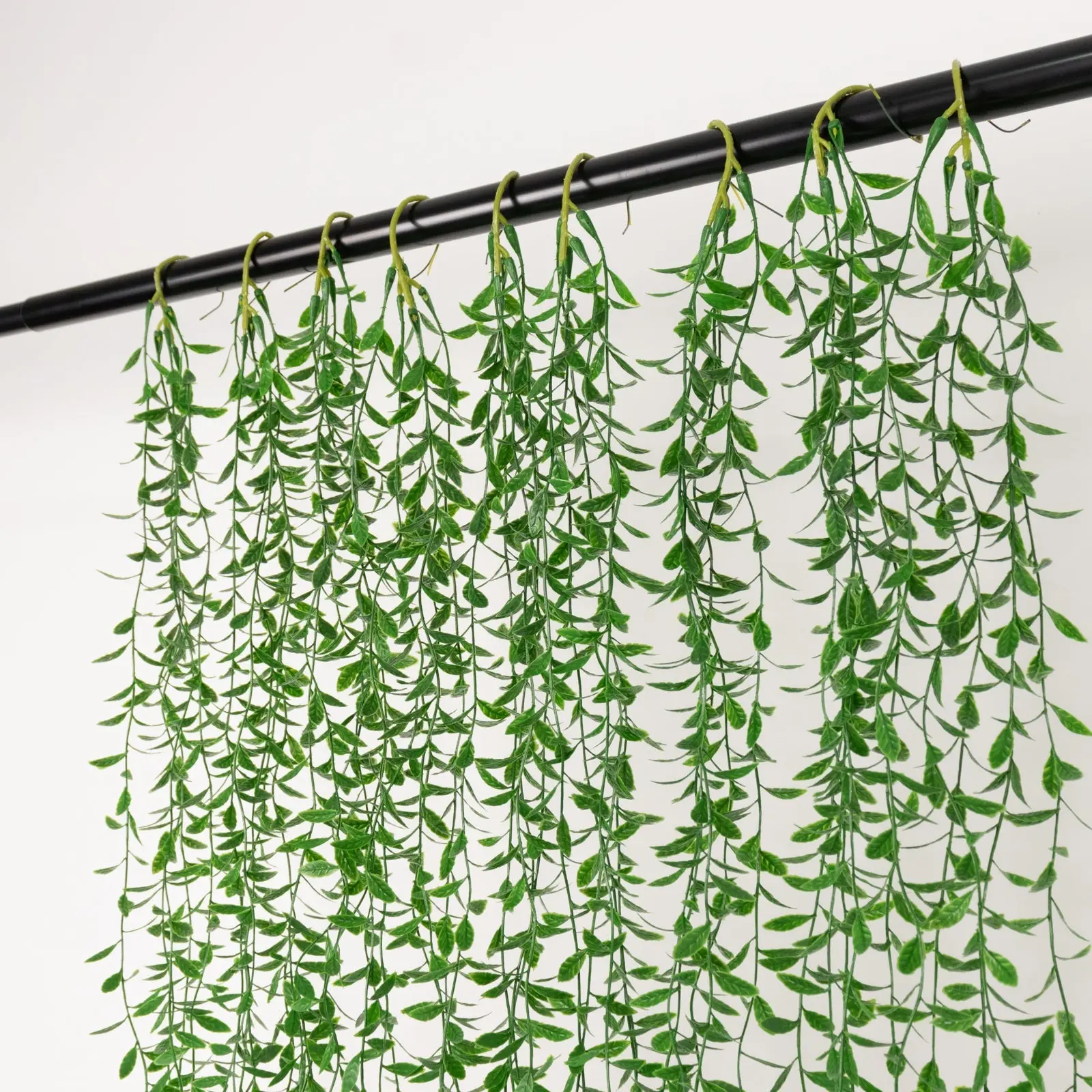 10 Pack Artificial Hanging Vines Weeping Willow Leaves with Stems, Fake Ivy Greenery Garland for Backdrop Wall Decor - 3.5ft