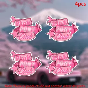 My Little Pony Stickers, 4pcs Car Door Window Laptop Luggage Furniture Bumper Decals, Durable Vinyl Adhesive Material