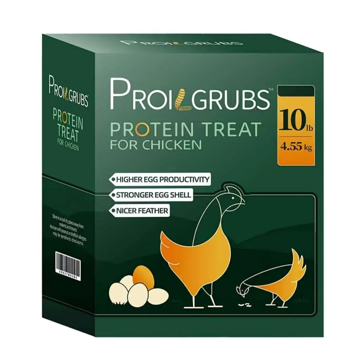 Dried Black Soldier Fly Grubs for Chickens - Non-GMO Protein Treat with Spices, High-Egg Yield & Nicer Taste, 5LB-33LB, Natural Grain for Healthy Chickens, Chicken Feeders, Grub Packaging, Spiceenhanced Treats, Natural Ingredients