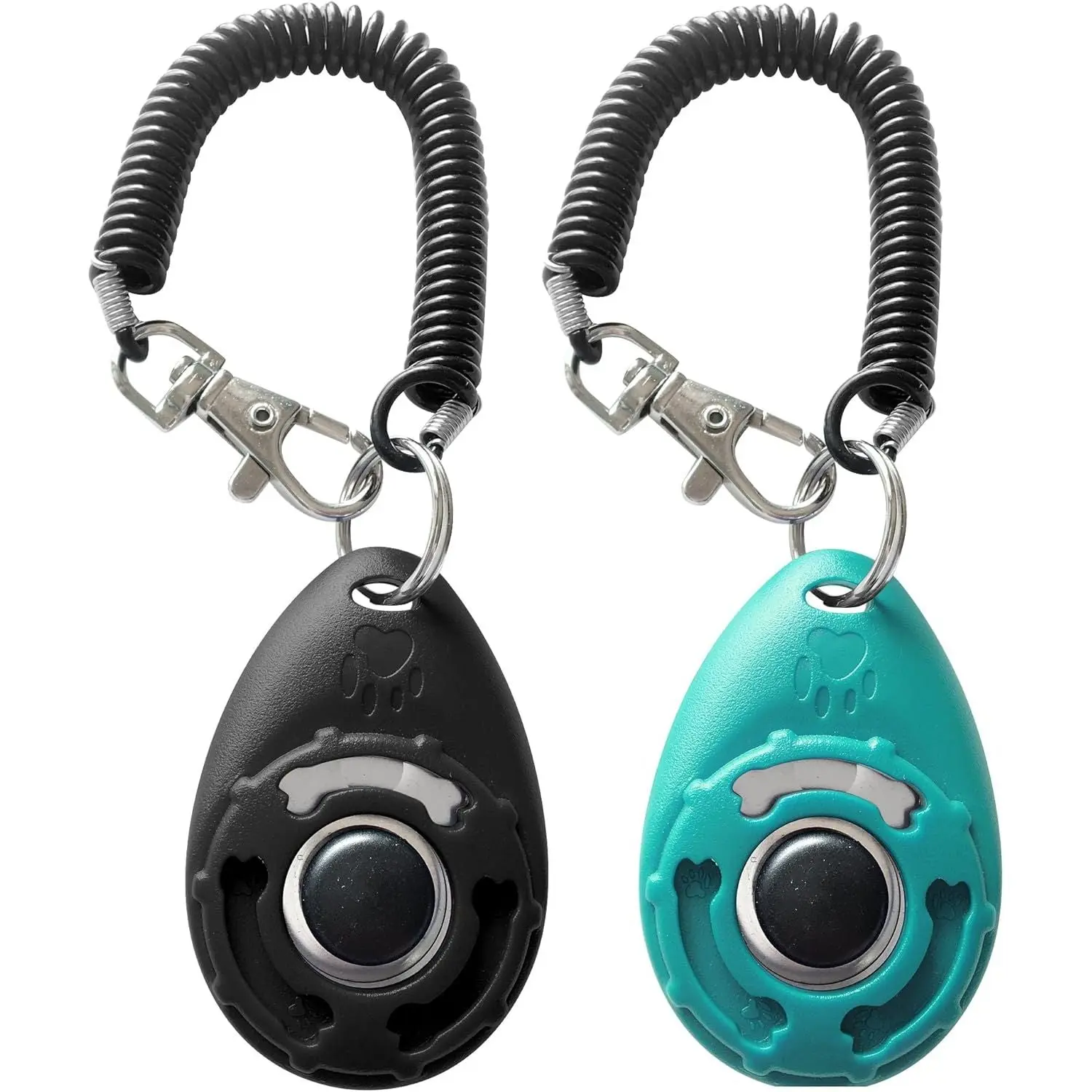 Pet Training Clicker with 16cm Wrist Strap - Loud Steel Tool for Dog, Cat Training to Correct Bad Behavior (Black, Blue, Chicken Compatible)