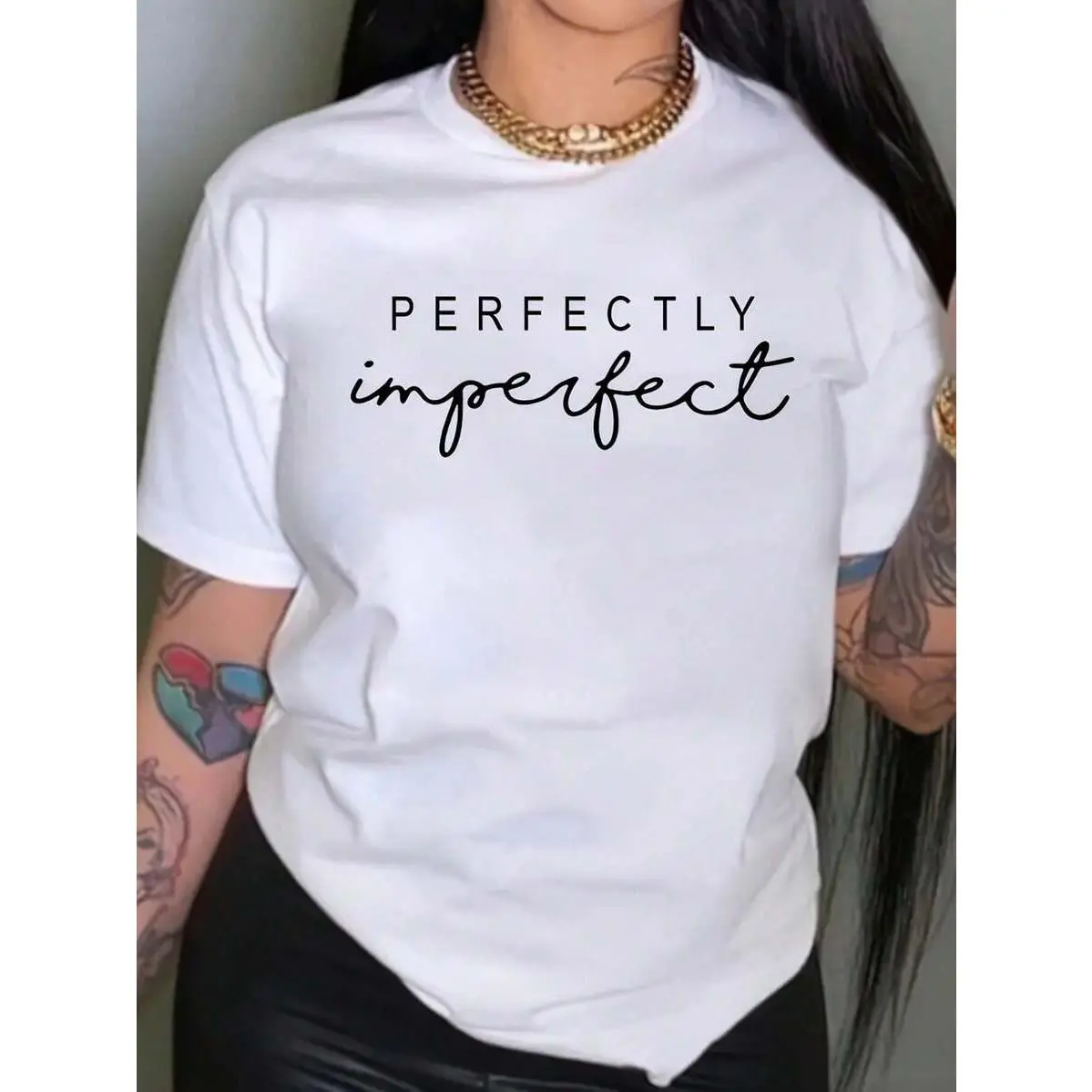 Women's Cute Graphic Print T-Shirt, Casual Short Sleeve Round Neck Top, Stylish Summer Clothes for Everyday Wear